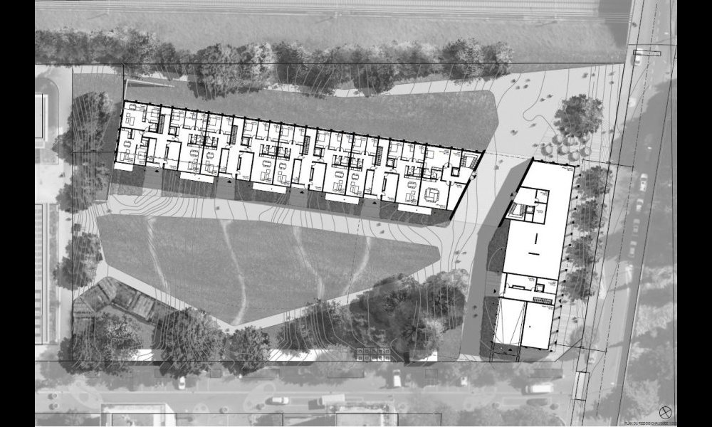 Implantation du bâtiment © ass architectes associés